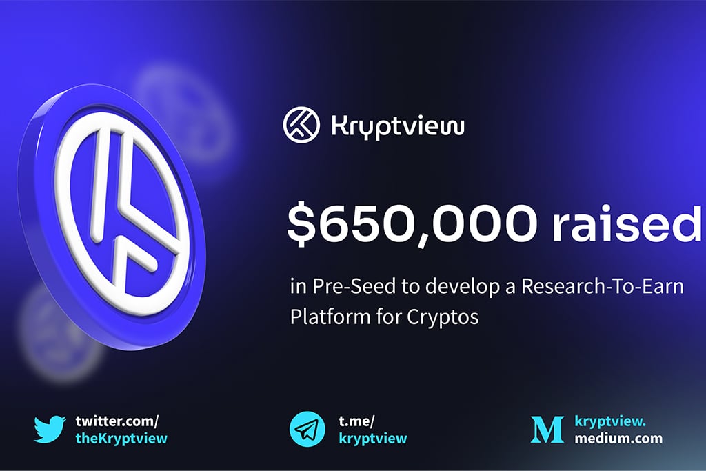 Kryptview Raises $650,000 in Pre-Seed to Develop a Community-Driven Crypto Research Platform