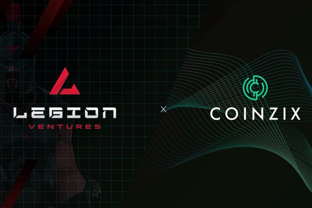 COINZIX Announces $300,000 Investment from Legion Ventures