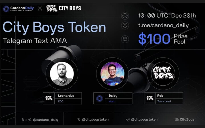 CityBoys Project Announces AMA with Cardanodaily, Set to Launch $CTB Token Presale