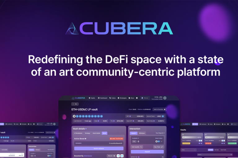 Cubera Finance Announces Launch of Progressive DeFi Staking Platform