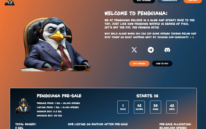 Penguiana Launches Token Presale: Could This Be The Next Big Memecoin on Solana?