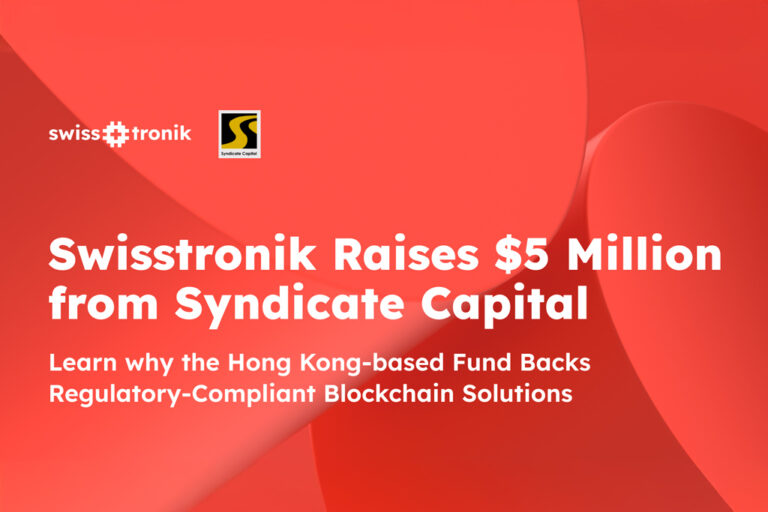 Swisstronik Secures $5M Investment from Syndicate Capital, Signalling Demand for Blockchain Compliance Solutions