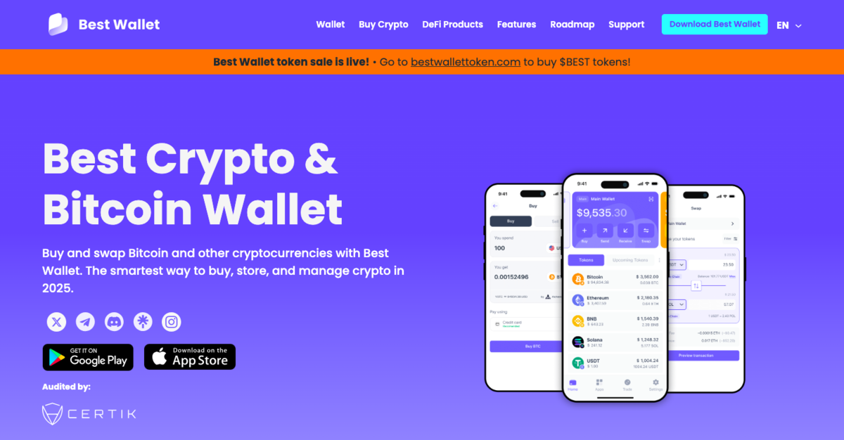 Best Wallet v2.11 Launches with Fresh Transaction Tools and Solana Support