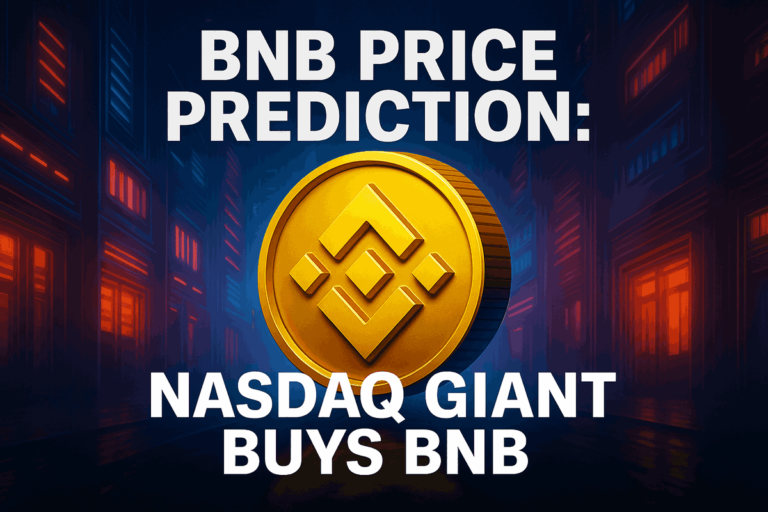 BNB Price Prediction: Nasdaq Giant Buys BNB, Aims for 1% of BNB Supply – Can BNB Overtake Ethereum?