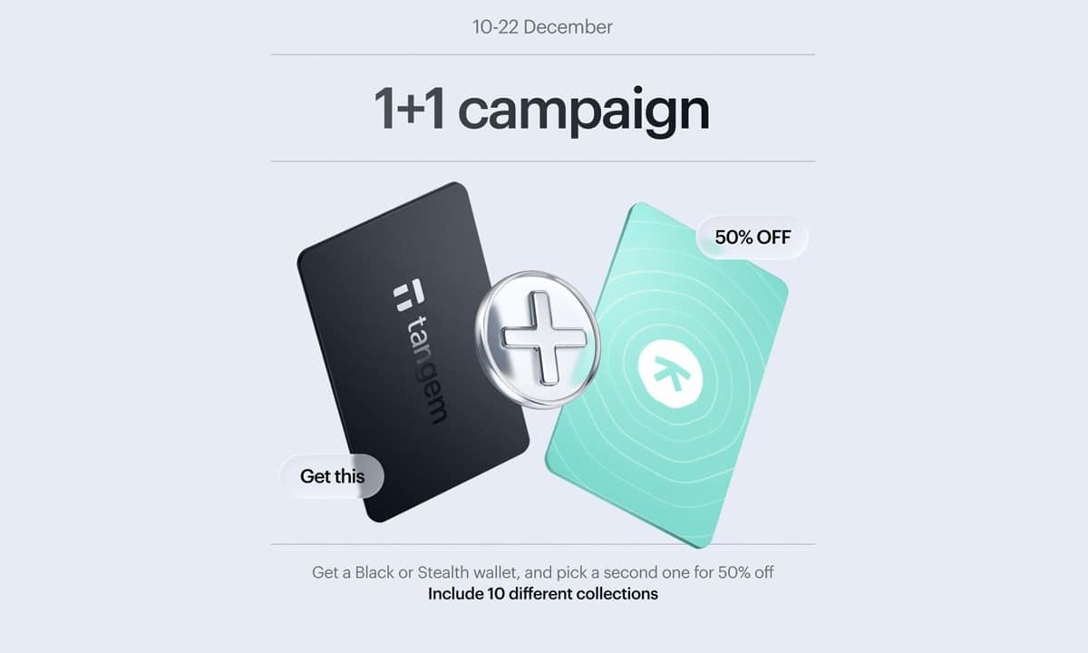 Tangem Debuts 1+1 Holiday Sale with 50% Off on Your 2nd Wallet Purchase
